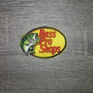 Bass Pro Shop Fishing Tackle Lure Embroidered Iron On Patch 3.5" x 2.25"