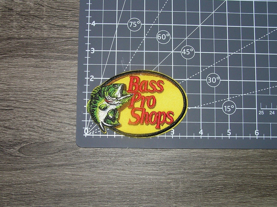 Bass Pro Shop Fishing Tackle Lure Embroidered Iron On Patch 3.5" x 2.25" - Image 2