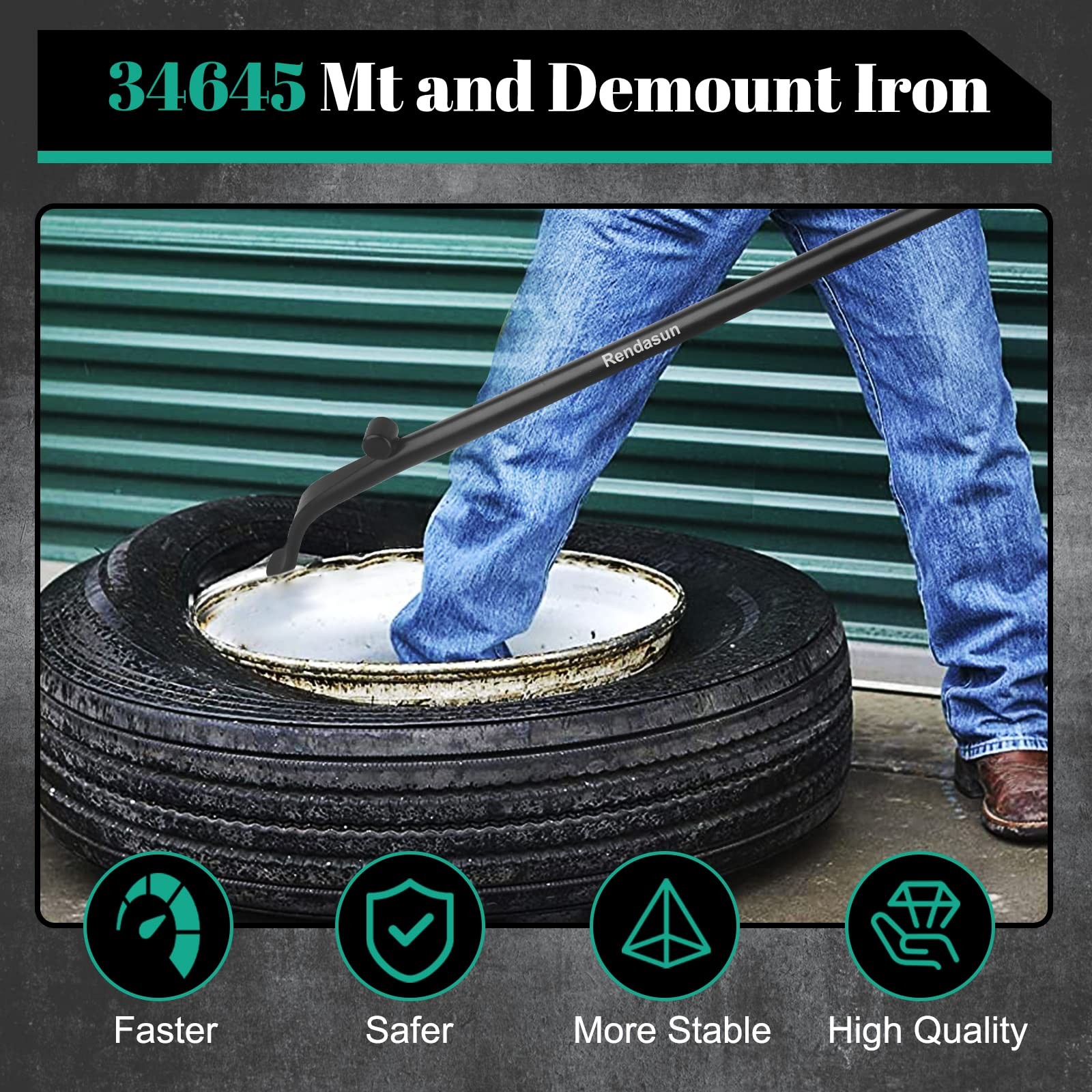 2 PCS Tire Mount and Demount Iron, 34645 Tire Iron, Tire Bars for Semi Tires, Ti - Image 2