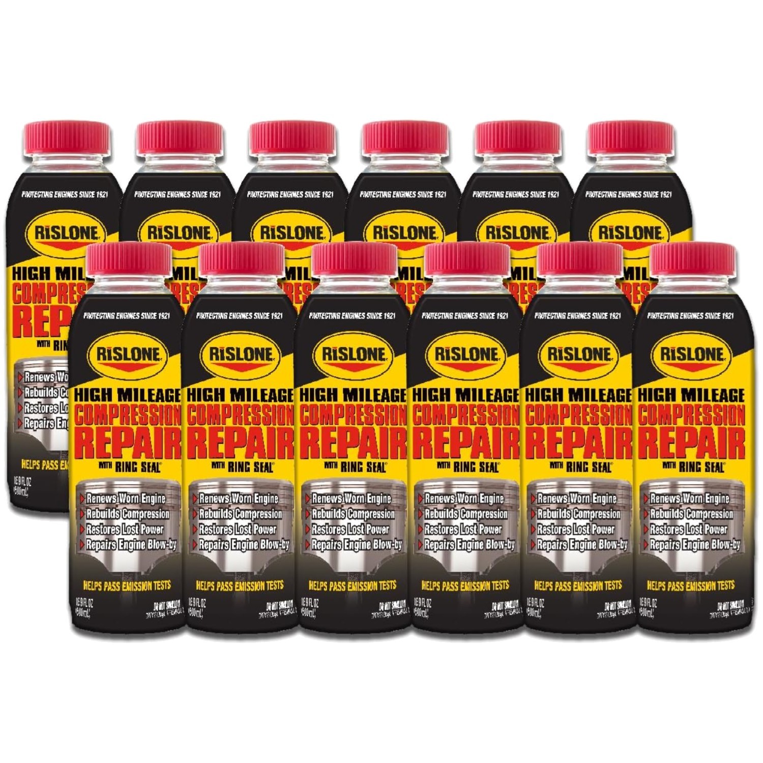 Engine Revival Solution: 16.9 oz High Mileage Compression Repair - 12 Bottles