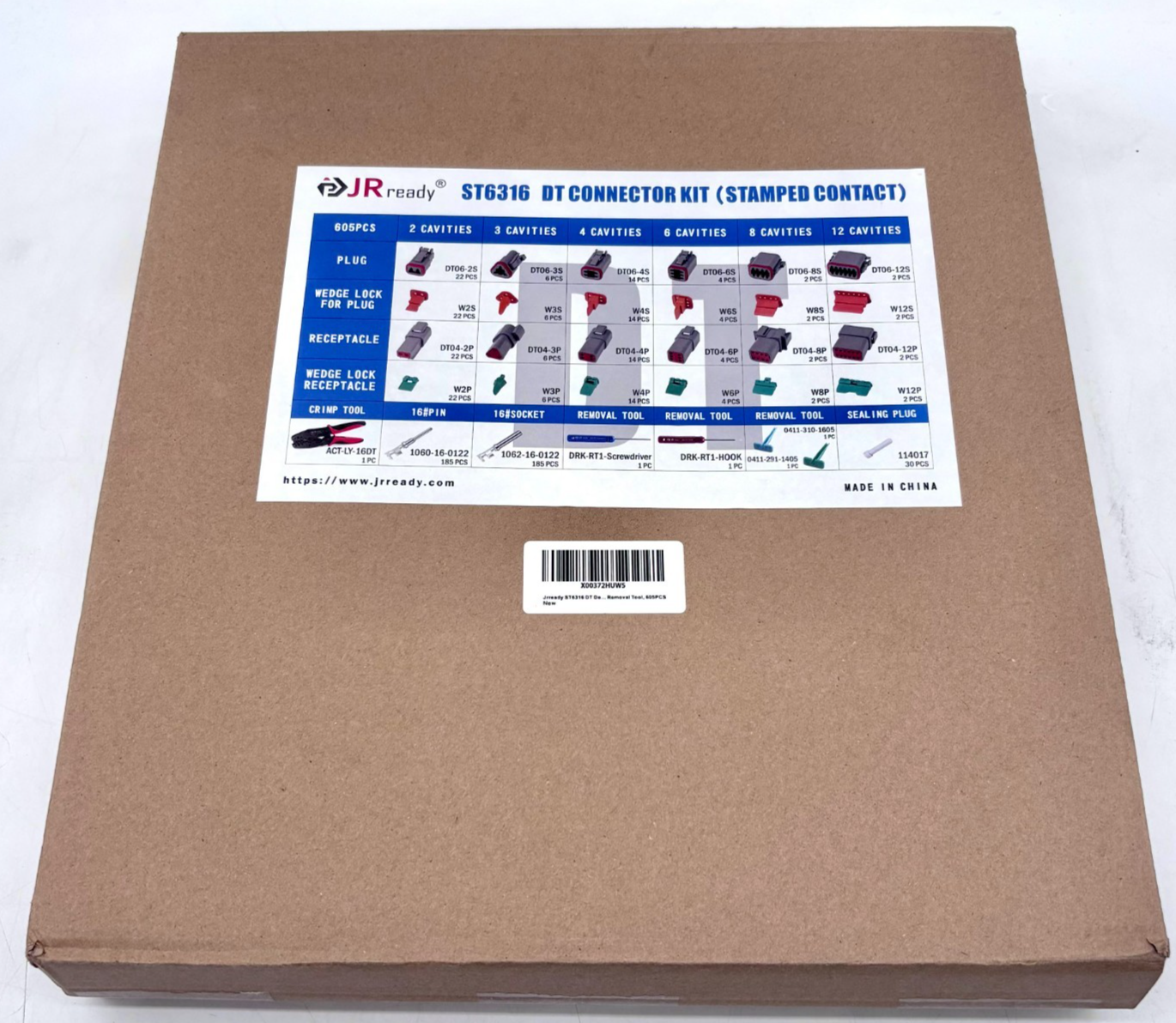 JRready ST6316 DT Deutsch Connector Kit With Hard Case - (605 Pieces)