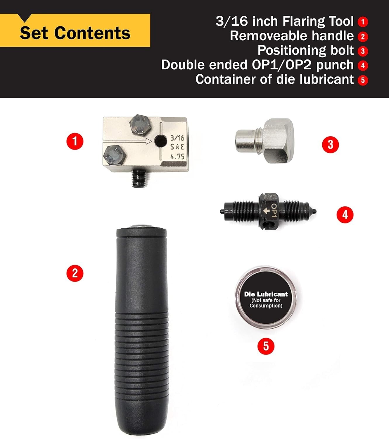 Hand-Powered 3/16-Inch Double Flaring Tool - Perfect for Automotive Brake Lines - Image 4