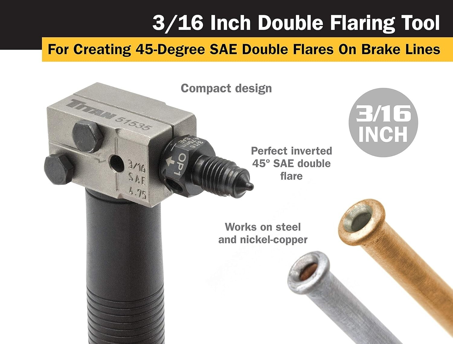 Hand-Powered 3/16-Inch Double Flaring Tool - Perfect for Automotive Brake Lines - Image 5