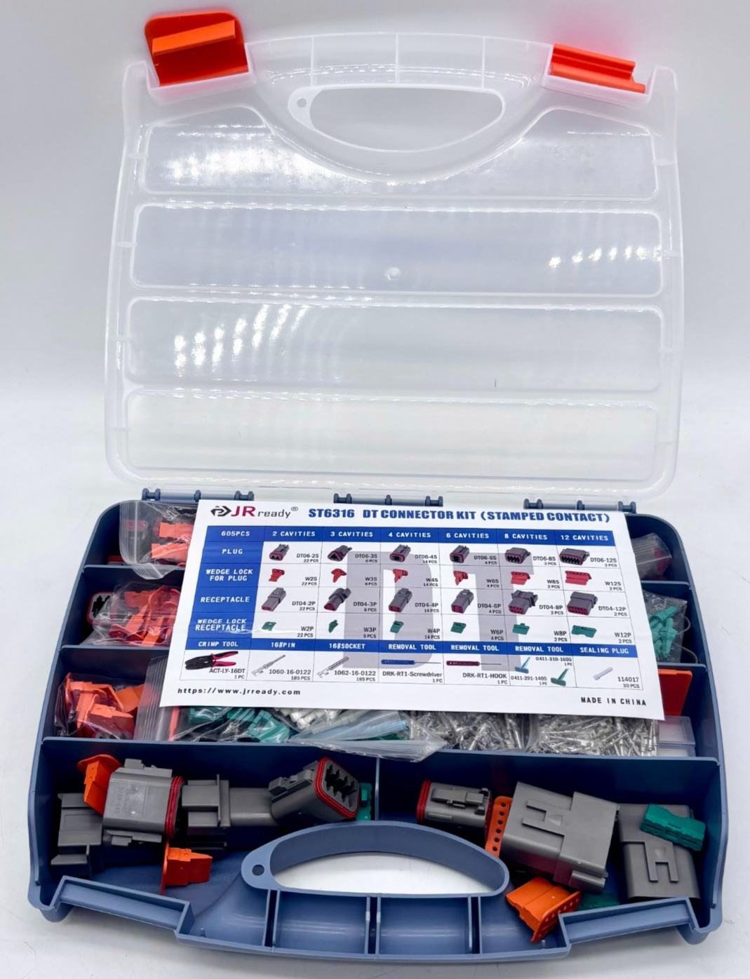 JRready ST6316 DT Deutsch Connector Kit With Hard Case - (605 Pieces) - Image 4