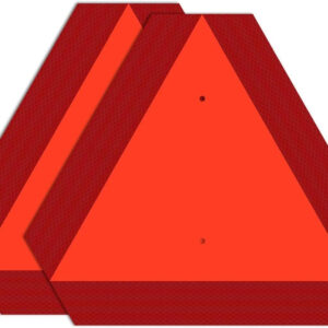 T&R Metal Slow Moving Vehicle Sign, Safety Triangle Sign - 2 Pack - 14 x16 In...