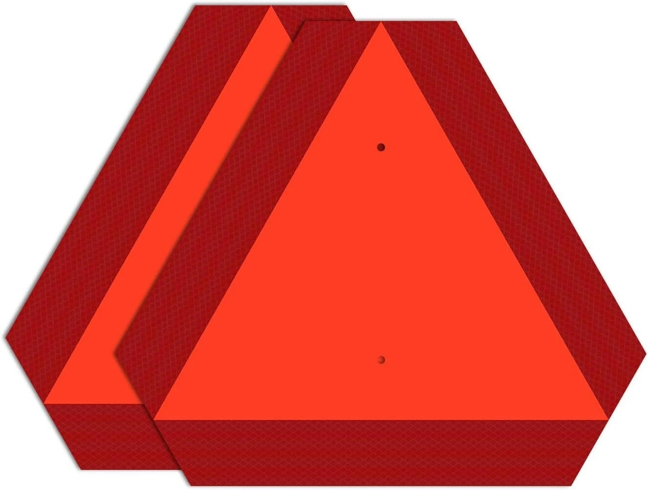 T&R Metal Slow Moving Vehicle Sign, Safety Triangle Sign - 2 Pack - 14 x16 In...