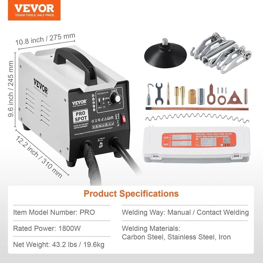 VEVOR Vehicle Panel Spot Puller Dent Spotter Spot Dent Puller - Image 4