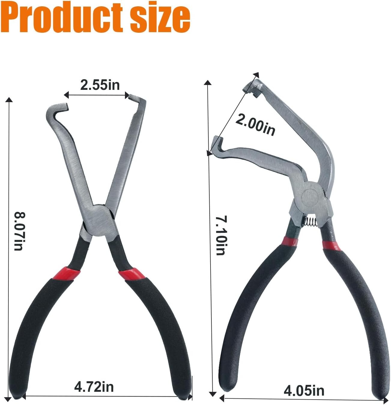 2PC Automotive Electrical Connector Disconnect Pliers Fuel Line Clip Tool Set - Image 4