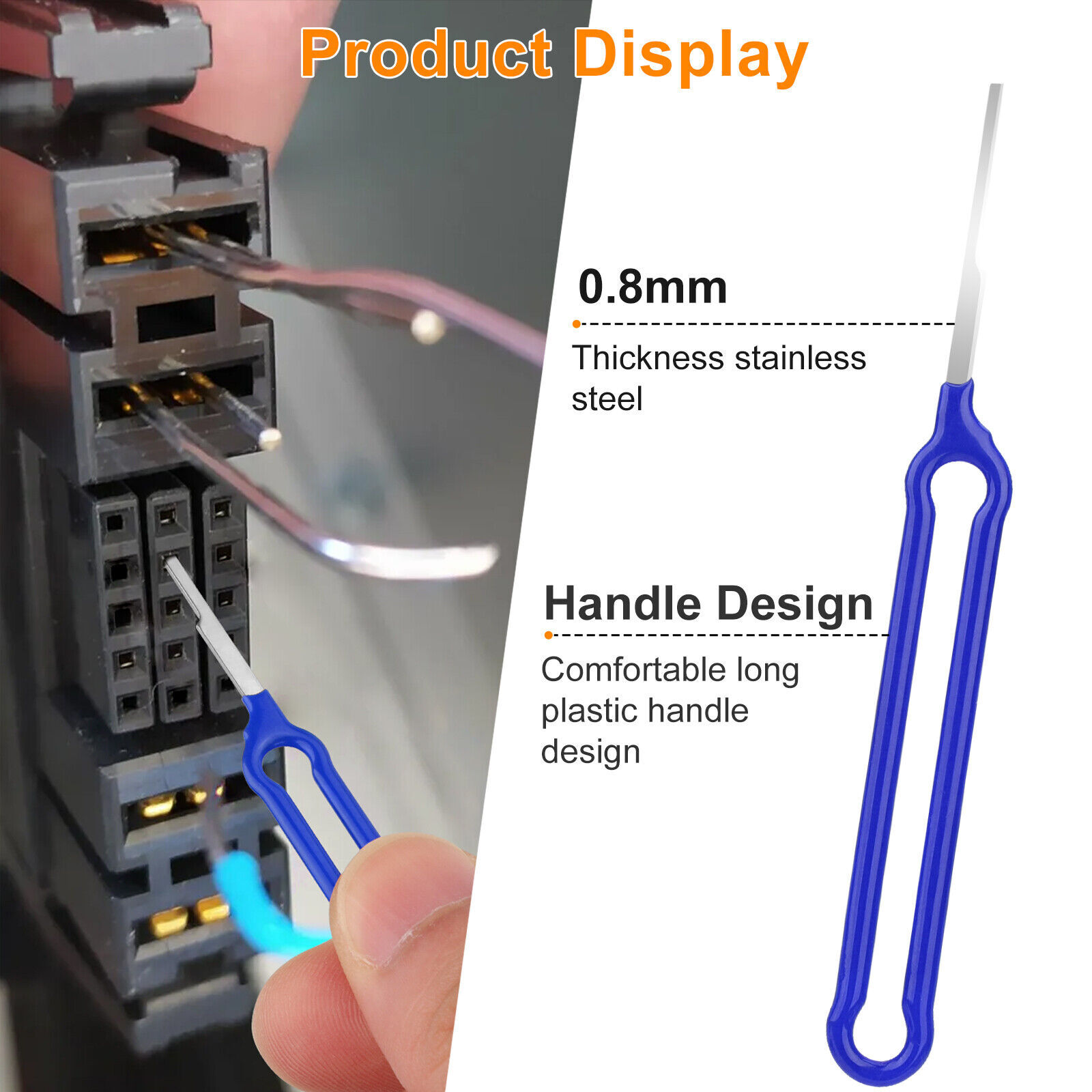 1.0mm Heavy Duty Terminal Removal Tool 41Pcs Kit, Depinning Tool for Car - Image 4