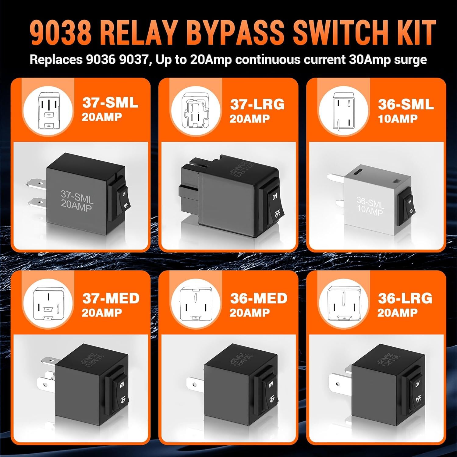 9038 Relay Bypass Switch Replacement 9036 9037 Pack of 6 Relay Tester Switch Kit - Image 2