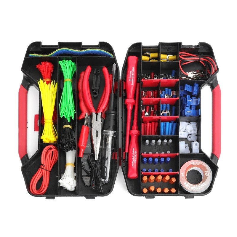 399 Piece Electrical Repair Kit Automotive Tools Crimping Tape Connectors Case - Image 2