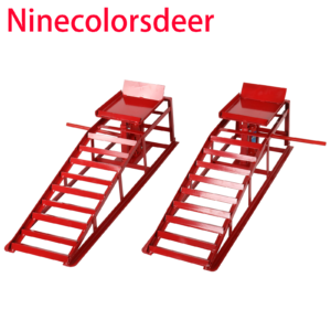 2-Pieces Heavy Duty Auto Car truck Service Ramp Lift Hydraulic Lift 5 Ton Red