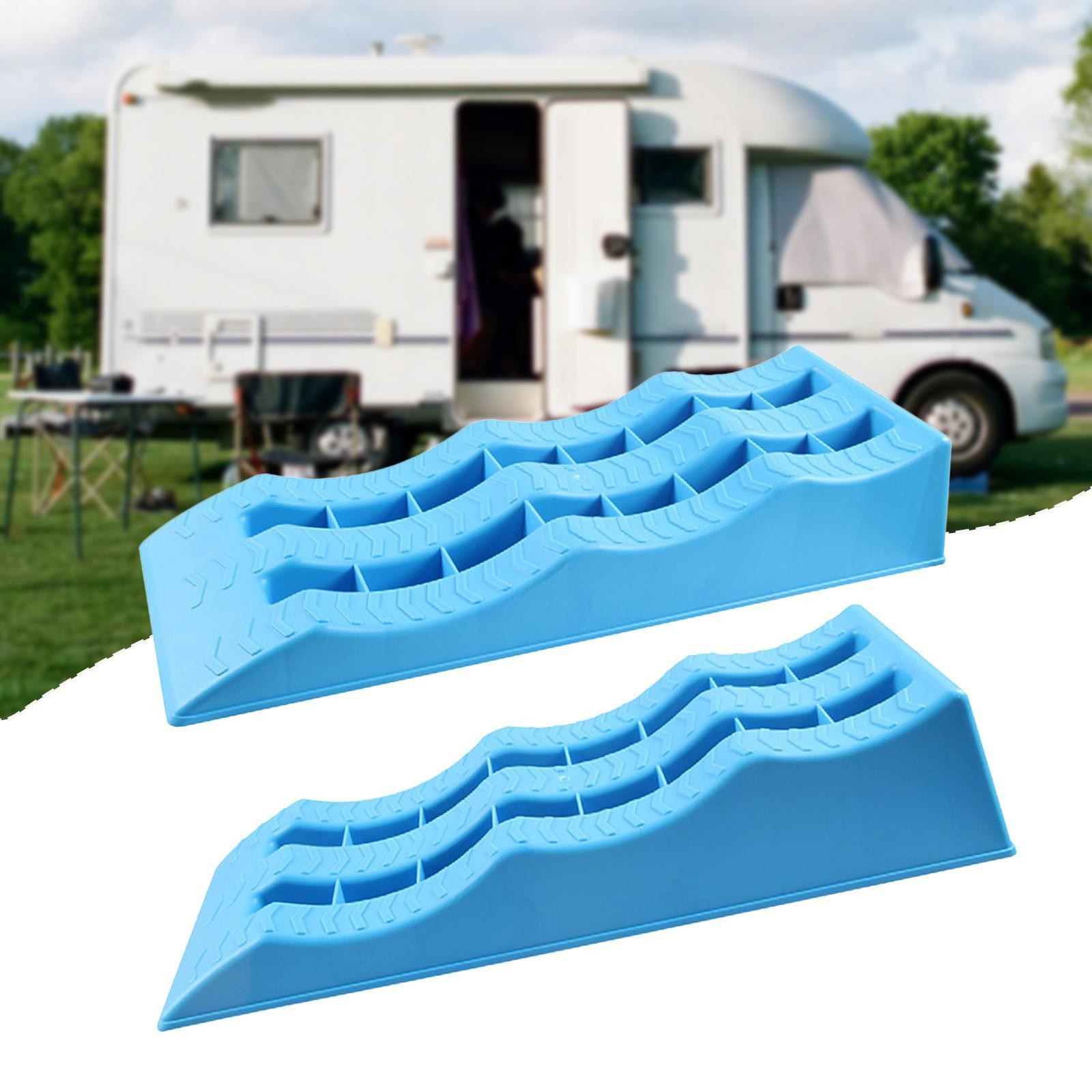 2x Automotive Leveling Ramps 3 Steps Practical Stable Tire Flat Protectors Car