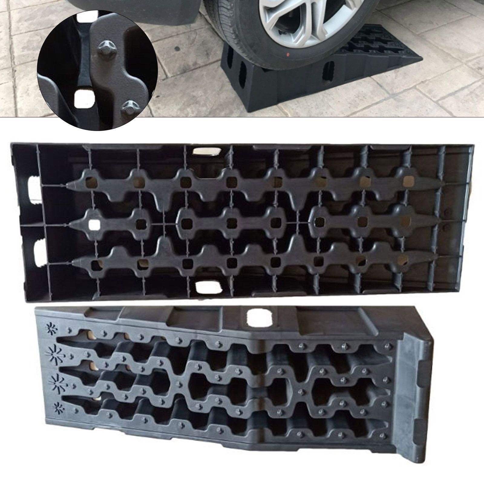Car Ramp 1 Pair of 7 Ton/16000 Pounds Heavy-duty Ramp Lifts up 170mm Automotive - Image 3