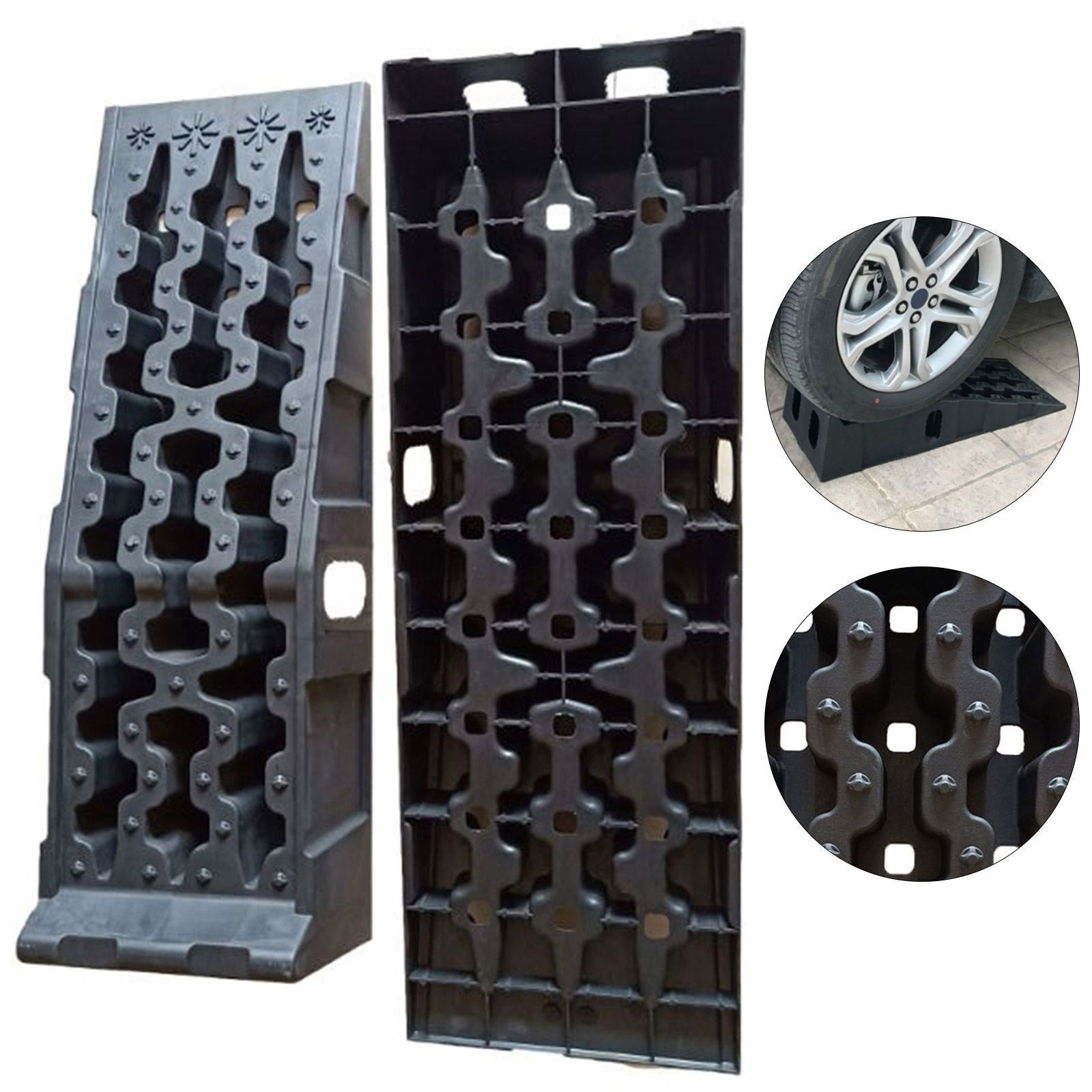 Car Ramp 1 Pair of 7 Ton/16000 Pounds Heavy-duty Ramp Lifts up 170mm Automotive - Image 4