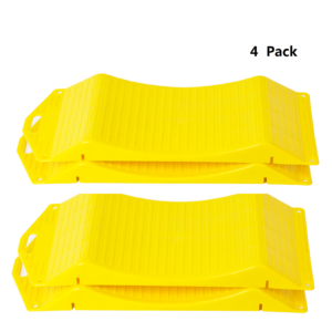 4pcs Yellow Portable Tire Saver Ramps Highly Visible for Flat Spot and Flat Tire