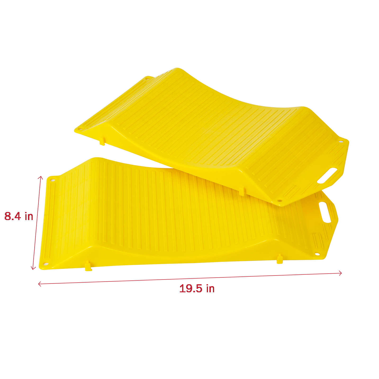 4pcs Yellow Portable Tire Saver Ramps Highly Visible for Flat Spot and Flat Tire - Image 3