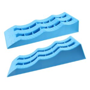 2x Automotive Leveling Ramps Car Wheel Chocks Leveler for Trailer Truck