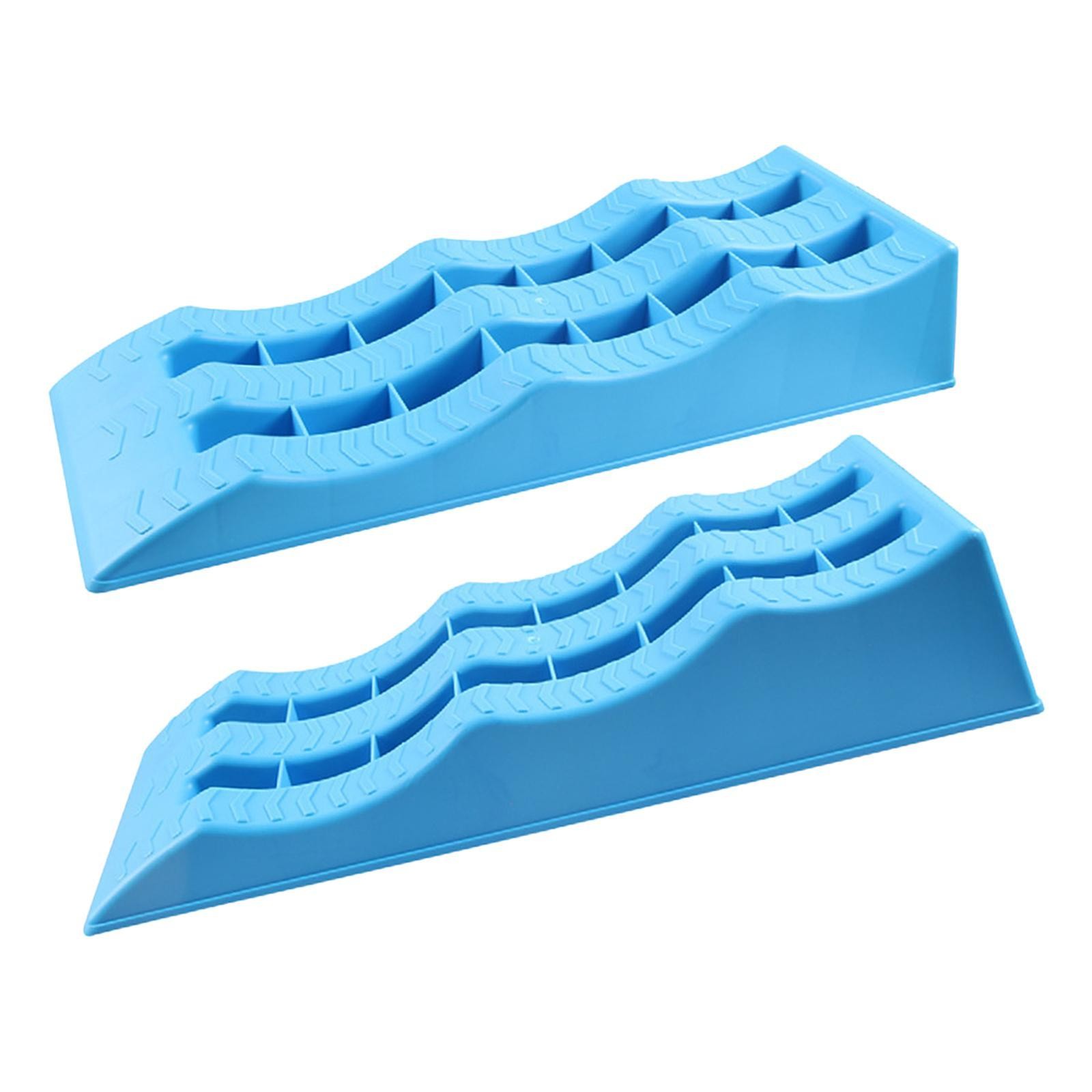 2x Automotive Leveling Ramps Car Wheel Chocks Leveler for Trailer Truck