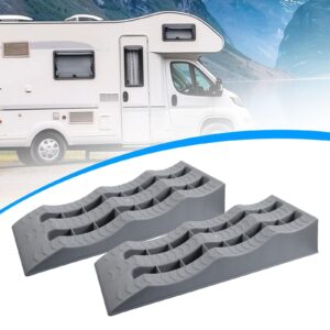 2Pcs RV Leveling Ramps Stabilizer on Uneven Ground Car Ramps