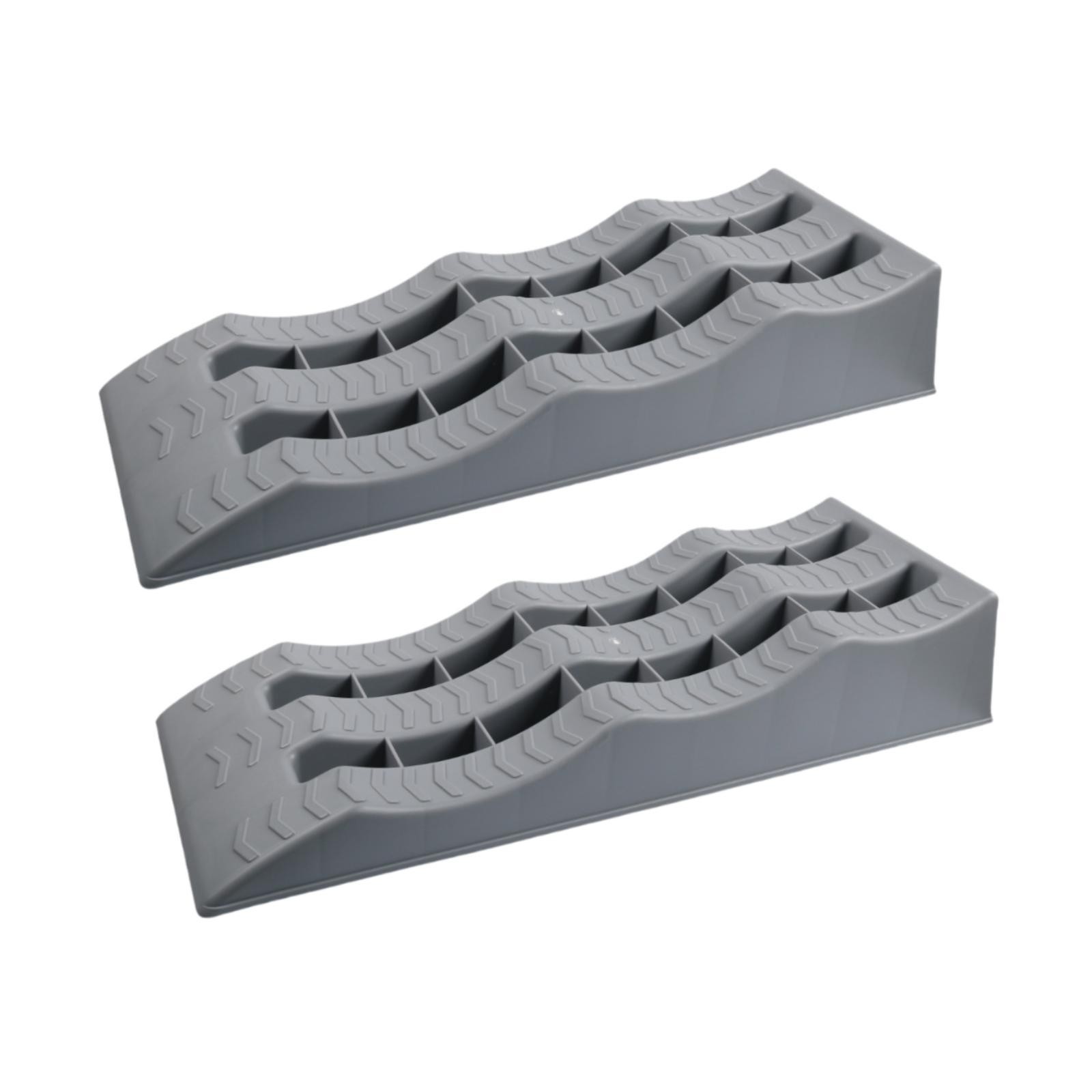 2x RV Leveling Ramps Stable Tire Placement Anti Slip Sturdy Car Wheel Chocks - Image 3