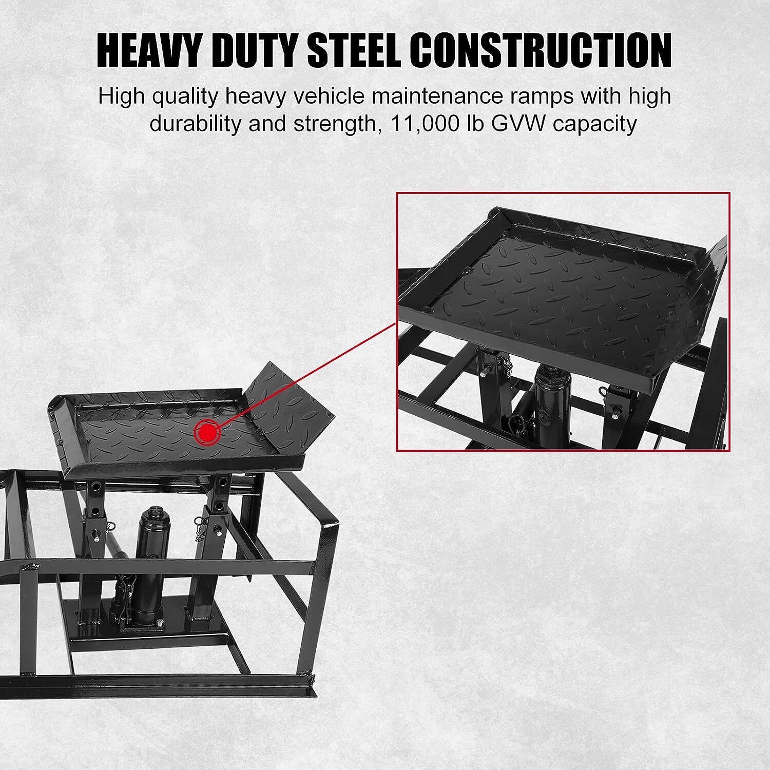 2 Pack Hydraulic Car Ramps Low Profile Lift Service Ramps Truck Trailer Garage - Image 3