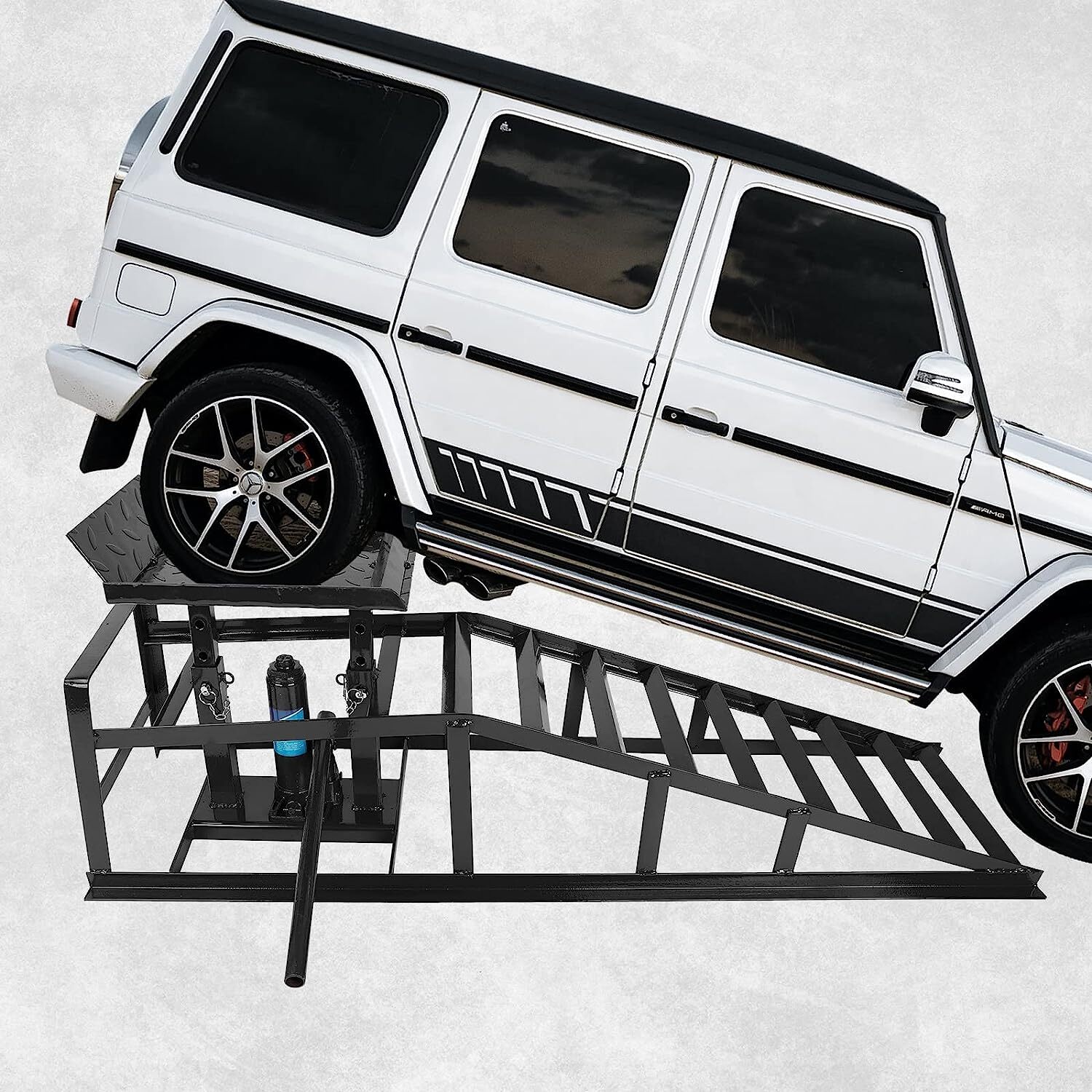 2 Pack Hydraulic Car Ramps Low Profile Lift Service Ramps Truck Trailer Garage - Image 5