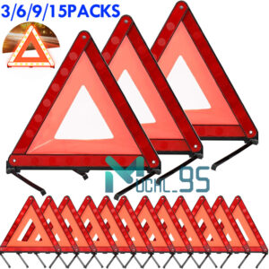 3~15 PCS Warning Triangles Reflector for Vehicle Car Safety Emergency Roadside