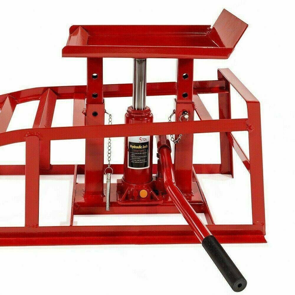 2 Pcs Heavy Duty Auto Car Truck Service Ramps Lifts Hydraulic Lift Frame Home - Image 5