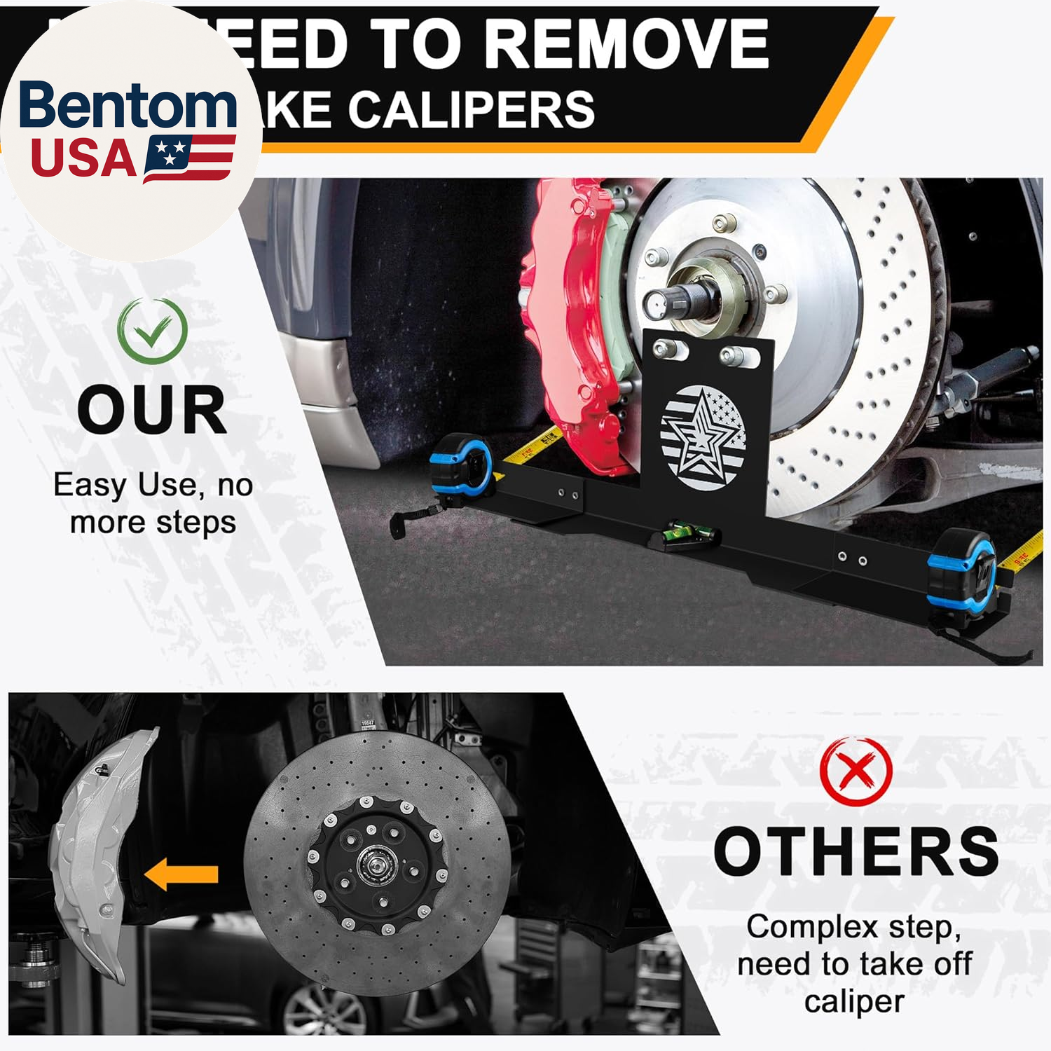 Wheel Alignment Tool with Imperial Tape Measure, Upgraded Automotive Alignment K - Image 2