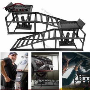 2 Pack Hydraulic Car Ramps 6600lbs 3T Low Profile Auto Car Truck Ramps Lift