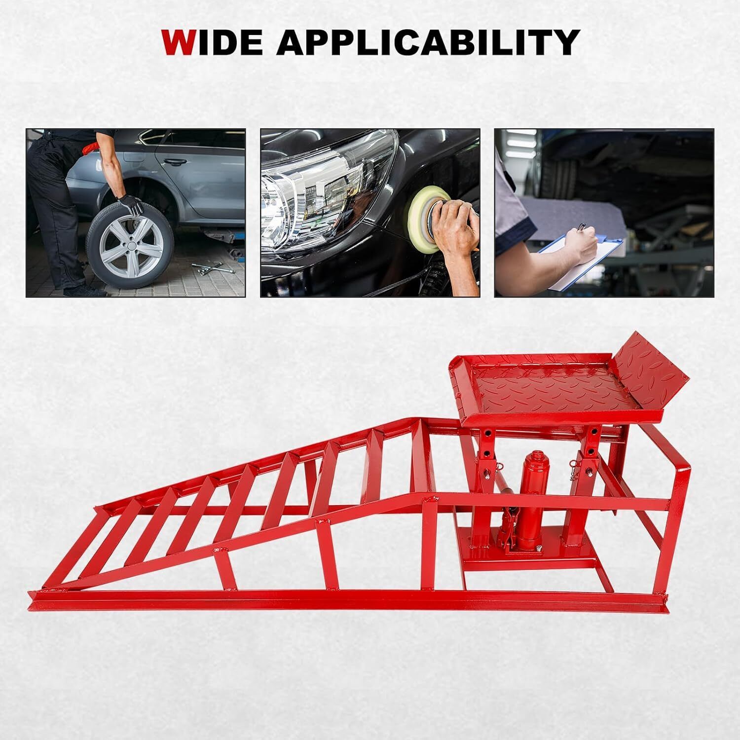 2pcs Auto Car truck Service Ramp Lift Car Jack Hydraulic Lift 5 Ton - Image 2