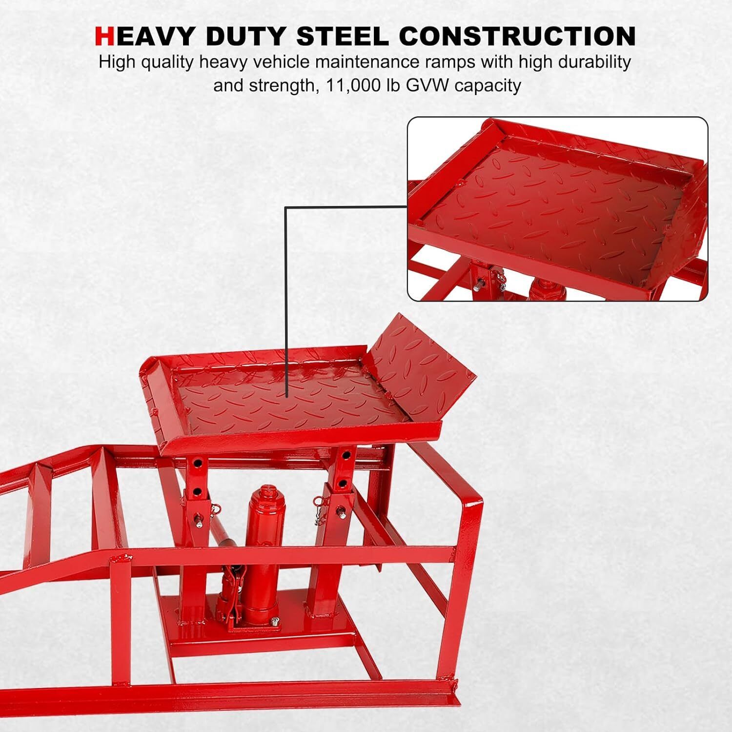 2pcs Auto Car truck Service Ramp Lift Car Jack Hydraulic Lift 5 Ton - Image 4