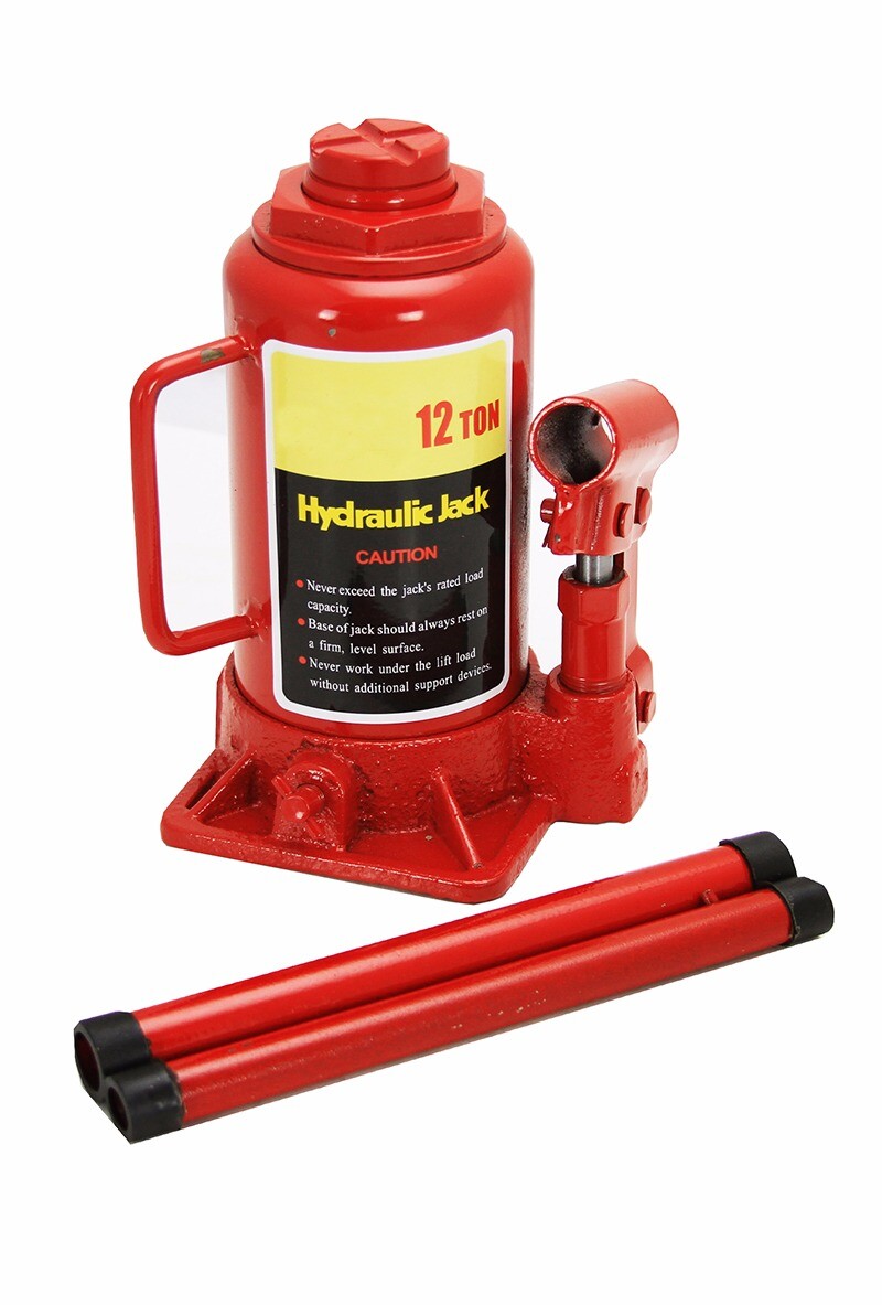 Heavy Duty 12-Ton Hydraulic Bottle Jack Stands Auto Shop Equipment Car Truck RV