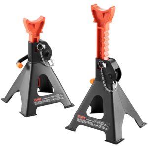3 Ton Red Automotive Utility Jack Stands Adjustable Safe Car Lifting Tool