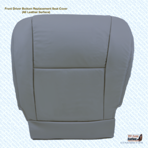 2005-2007 Fits Toyota Sequoia Genuine Leather Driver Bottom Seat Cover Gray