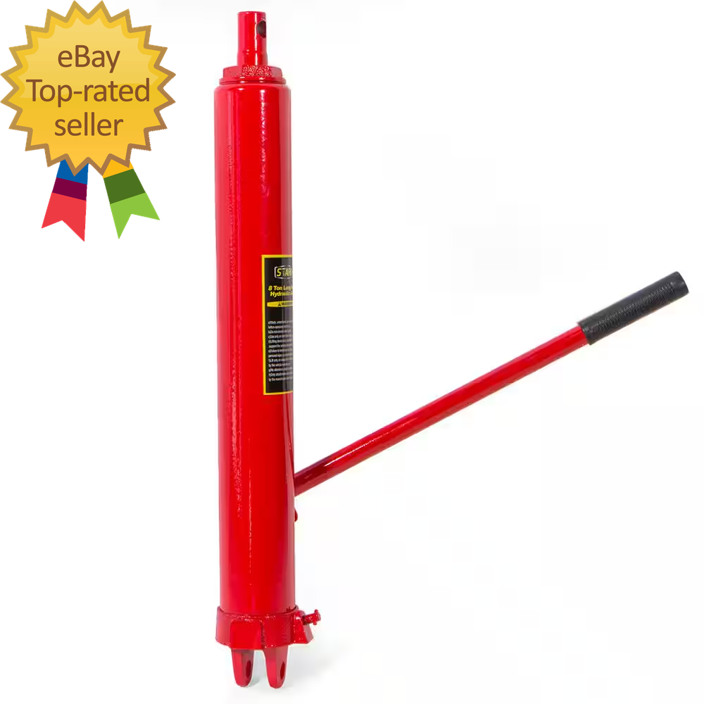 8-Ton Long Hydraulic Ram Jack Single Pump Engine Hoist Lifter