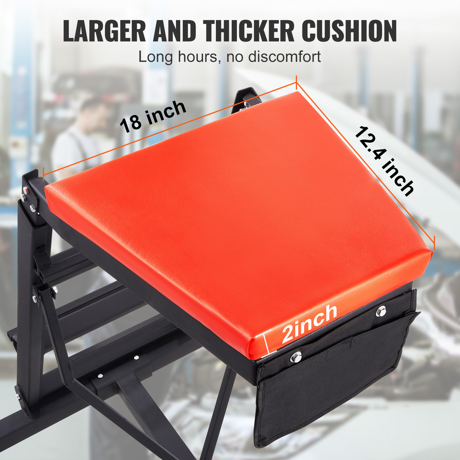 Automotive Topside Creeper 400LBS Adjustable Height Movable with 4 Wheels - Image 4
