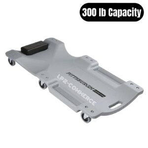 PITTSBURGH AUTOMOTIVE 40 In. 300 Lb. Capacity Low-Profile Creeper- Grey