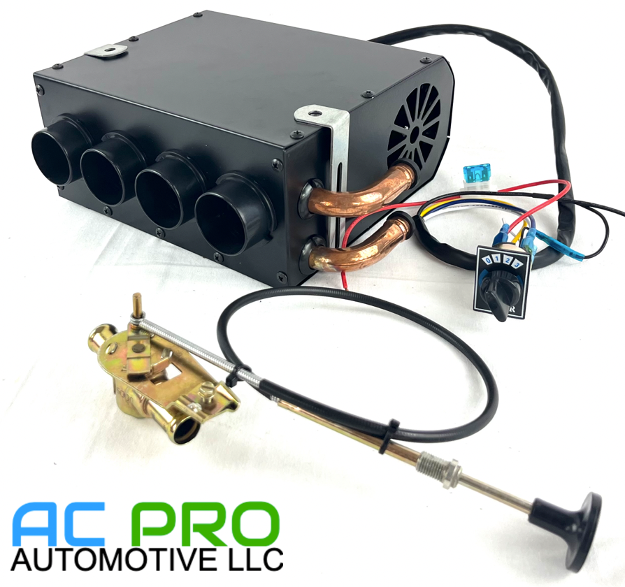 4 Ports Universal Under Dash Heater 12V Speed Switch Control Valve Kit 12,000BTU