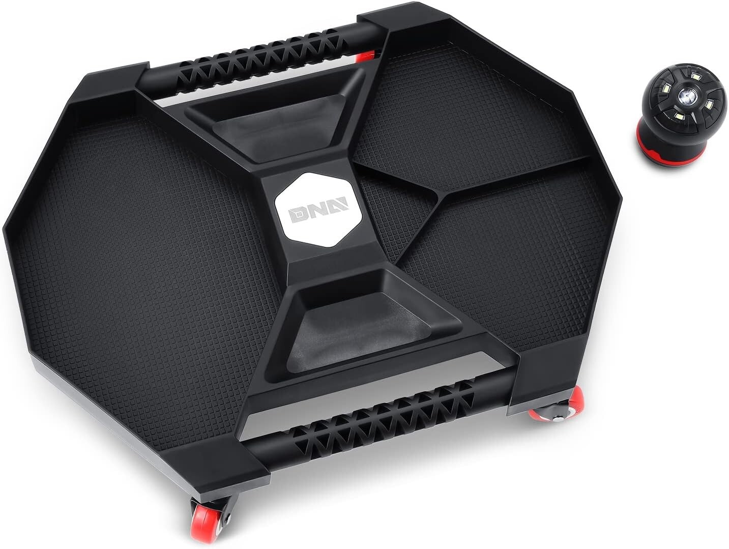 DNA Motoring 21"x 15"x 4.5" Mechanic Automotive Rolling Tool Tray Creeper w/Lamp