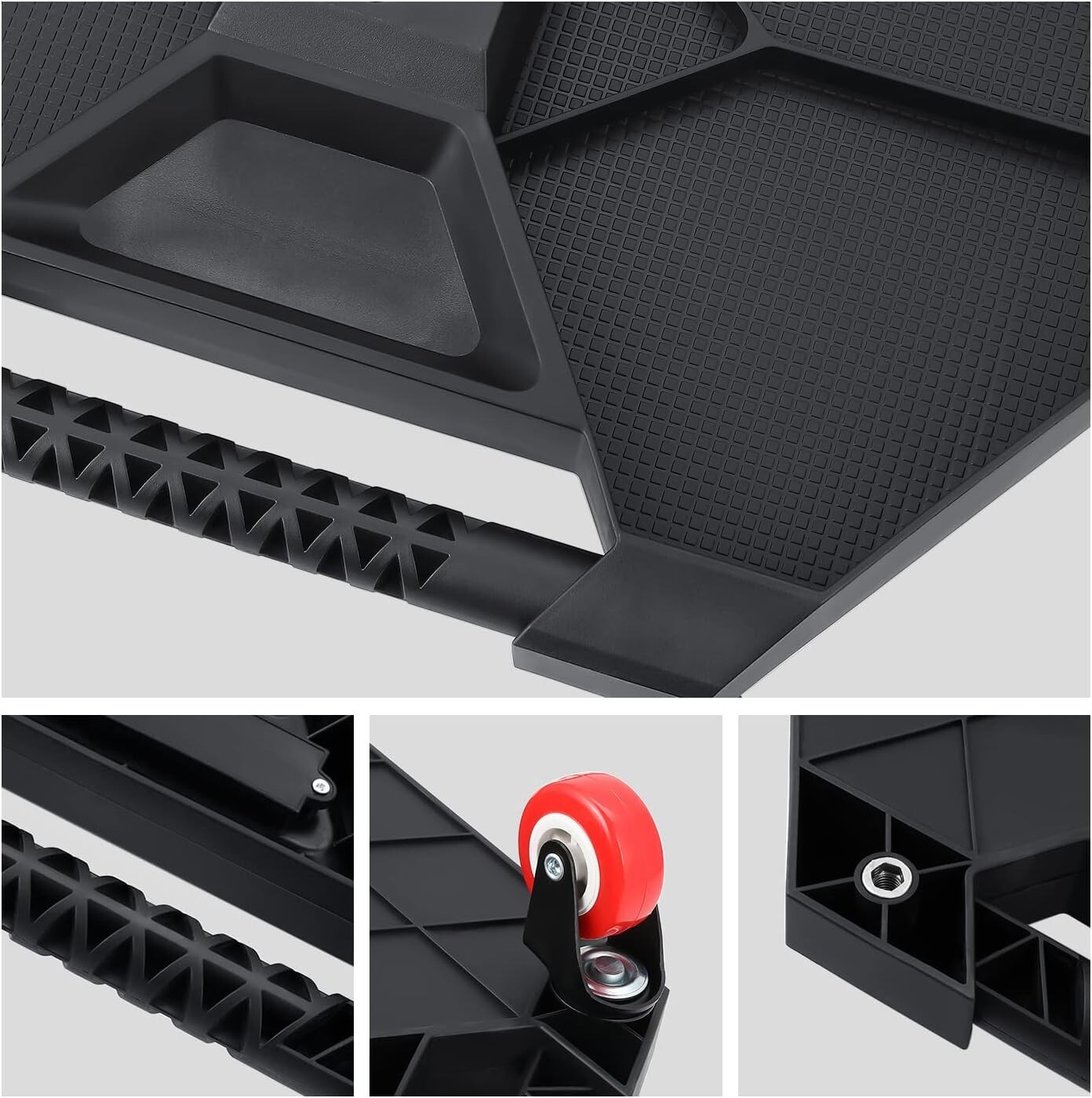DNA Motoring 21"x 15"x 4.5" Mechanic Automotive Rolling Tool Tray Creeper w/Lamp - Image 2