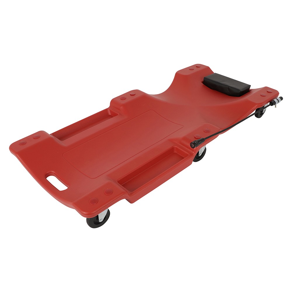 40" Red Low Profile Mechanic Creeper Auto Repair Automotive Creeper w/ Light - Image 2