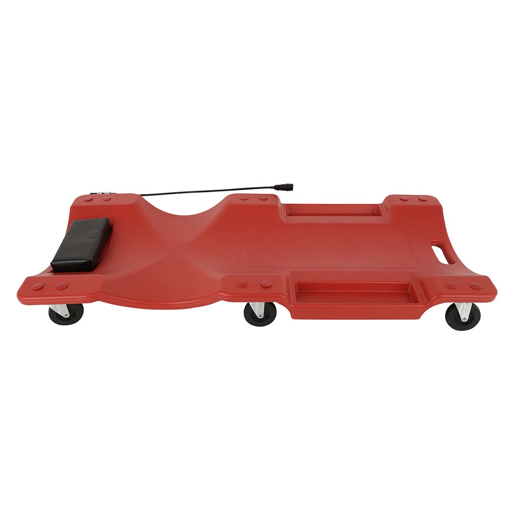 40" Red Low Profile Mechanic Creeper Auto Repair Automotive Creeper w/ Light - Image 3