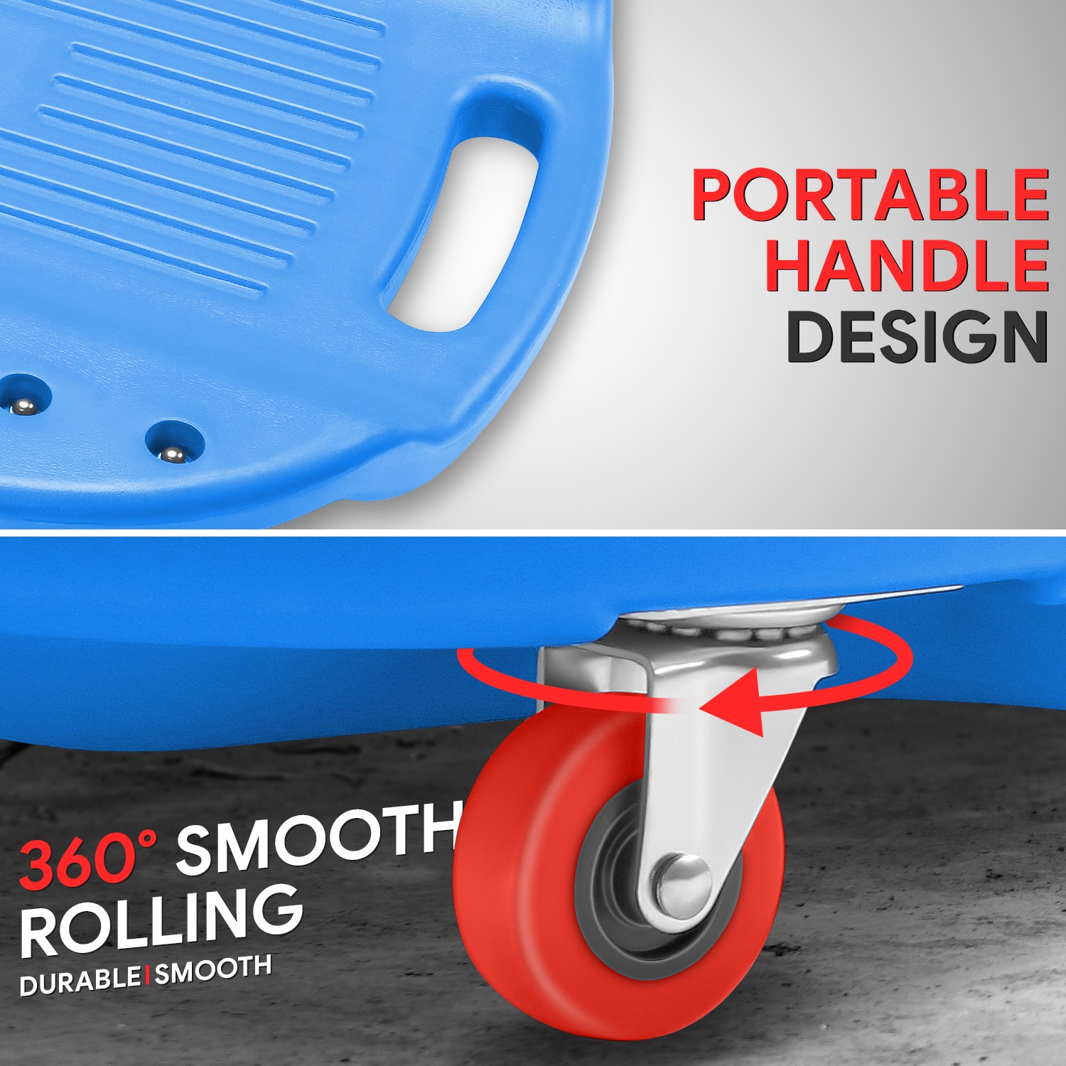 38" Blue Rolling Low Profile Shop Garage Mechanic Repair Creeper w/ 6 Casters - Image 3