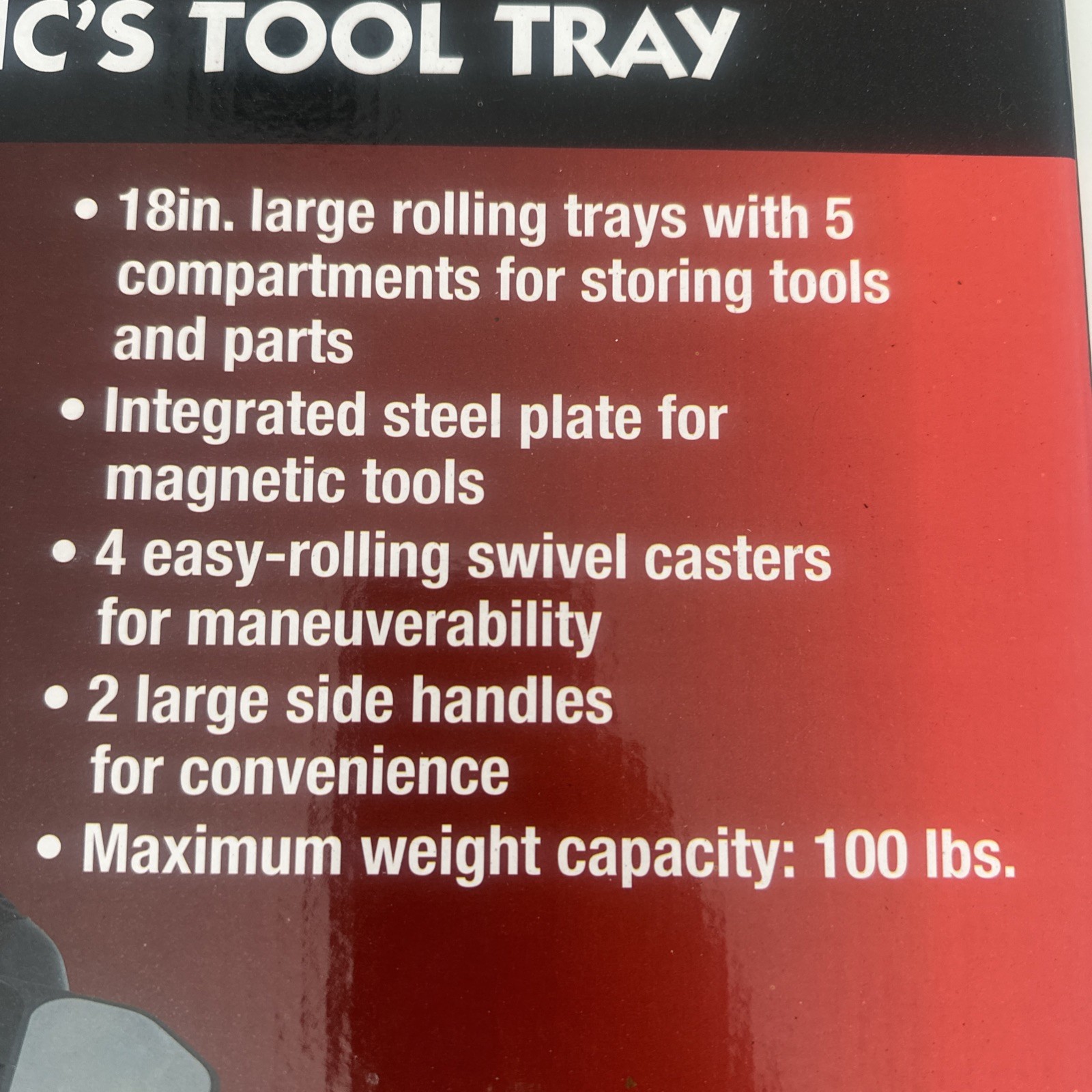 Heavy Duty Mechanic 18” Inch Automotive Rolling Tool & Parts Tray Creeper New - Image 2
