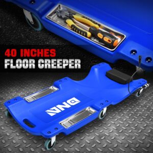 Low Profile 40" Rolling Garage Mechanic Repair Creeper w/ 6 Swivel Casters Blue