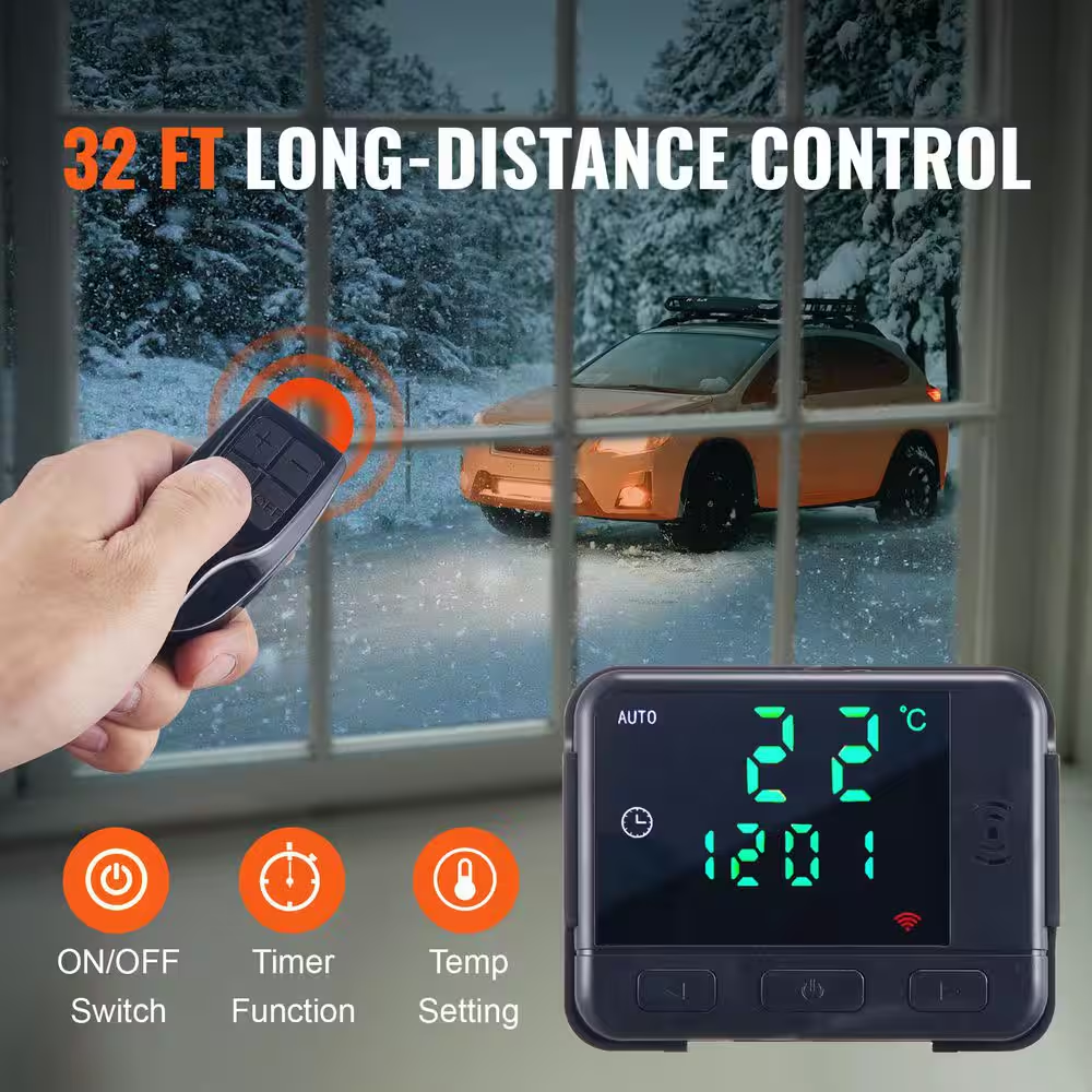Diesel Air Heater All-In-1, 17060 BTU 12-Volt 5-KW LCD Remote Control for Car RV - Image 3