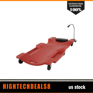40" Red Low Profile Mechanic Creeper Auto Repair Automotive Creeper w/ Light