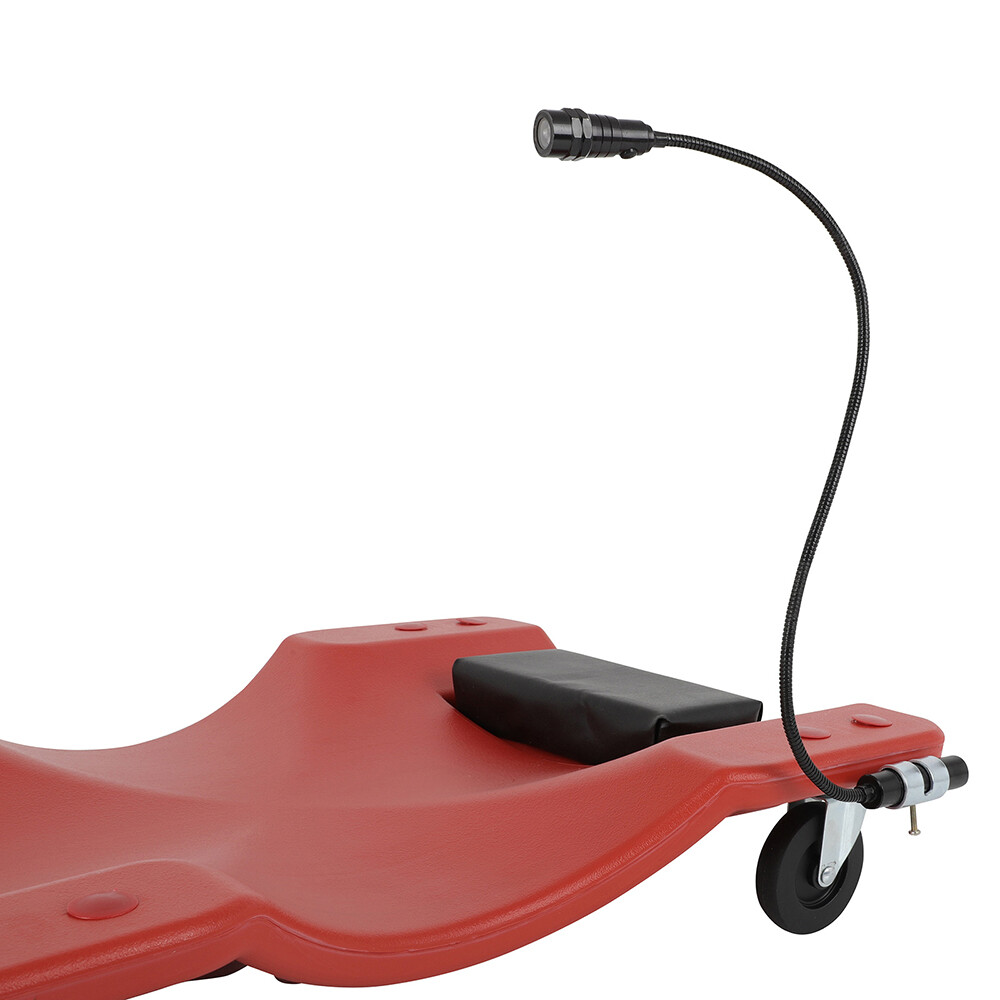 40" Red Low Profile Mechanic Creeper Auto Repair Automotive Creeper w/ Light - Image 4